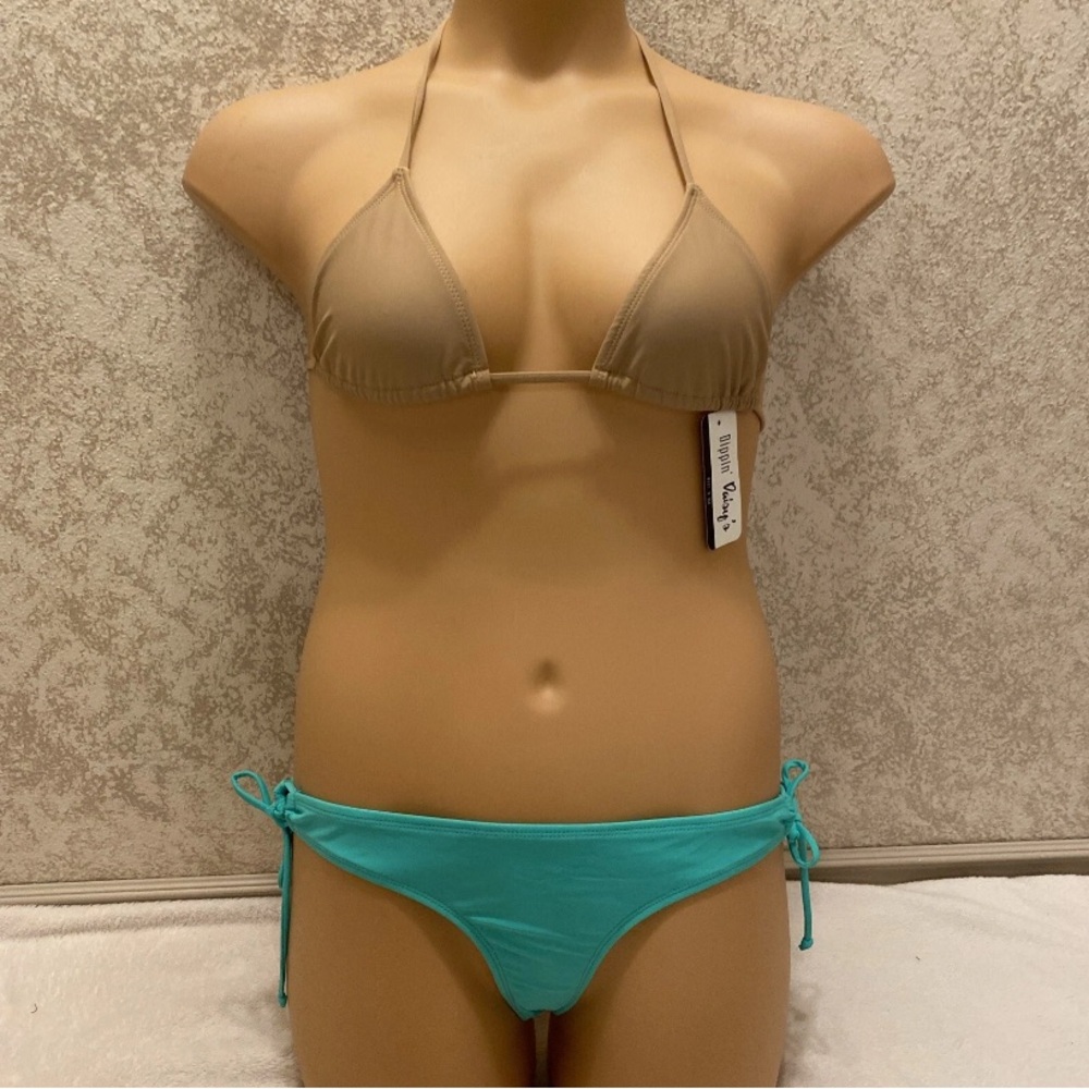 Dippin' Daisy's Milk Chocolate and Sea foam Micro Bikini
